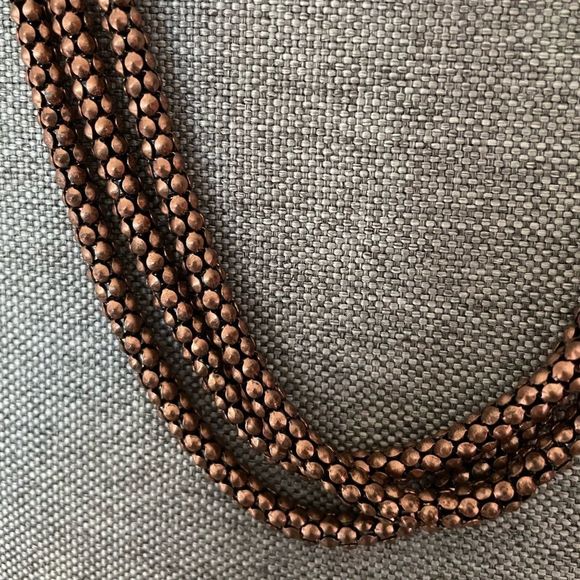 Coppertone Three Strand Necklace - Picture 2 of 7